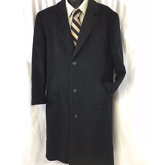 Andrew Fezza Other - Andrew Fezza Black Coat Cashmere Blend Woven Italy